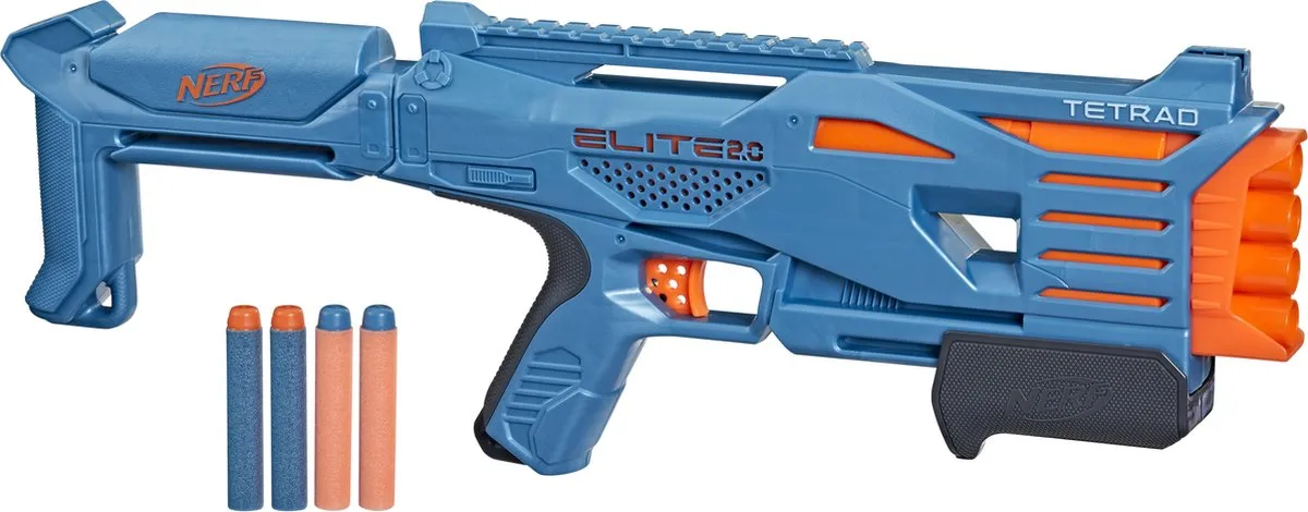 Nerf Elite 2.0 Tetrad QS-4 - Blauw - afbeelding 6 van 6