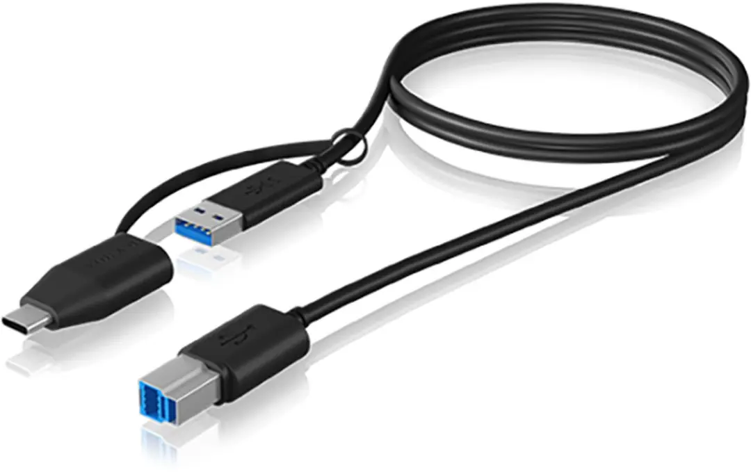 Icy Box USB-C/USB-A/USB-B Kabel 1m