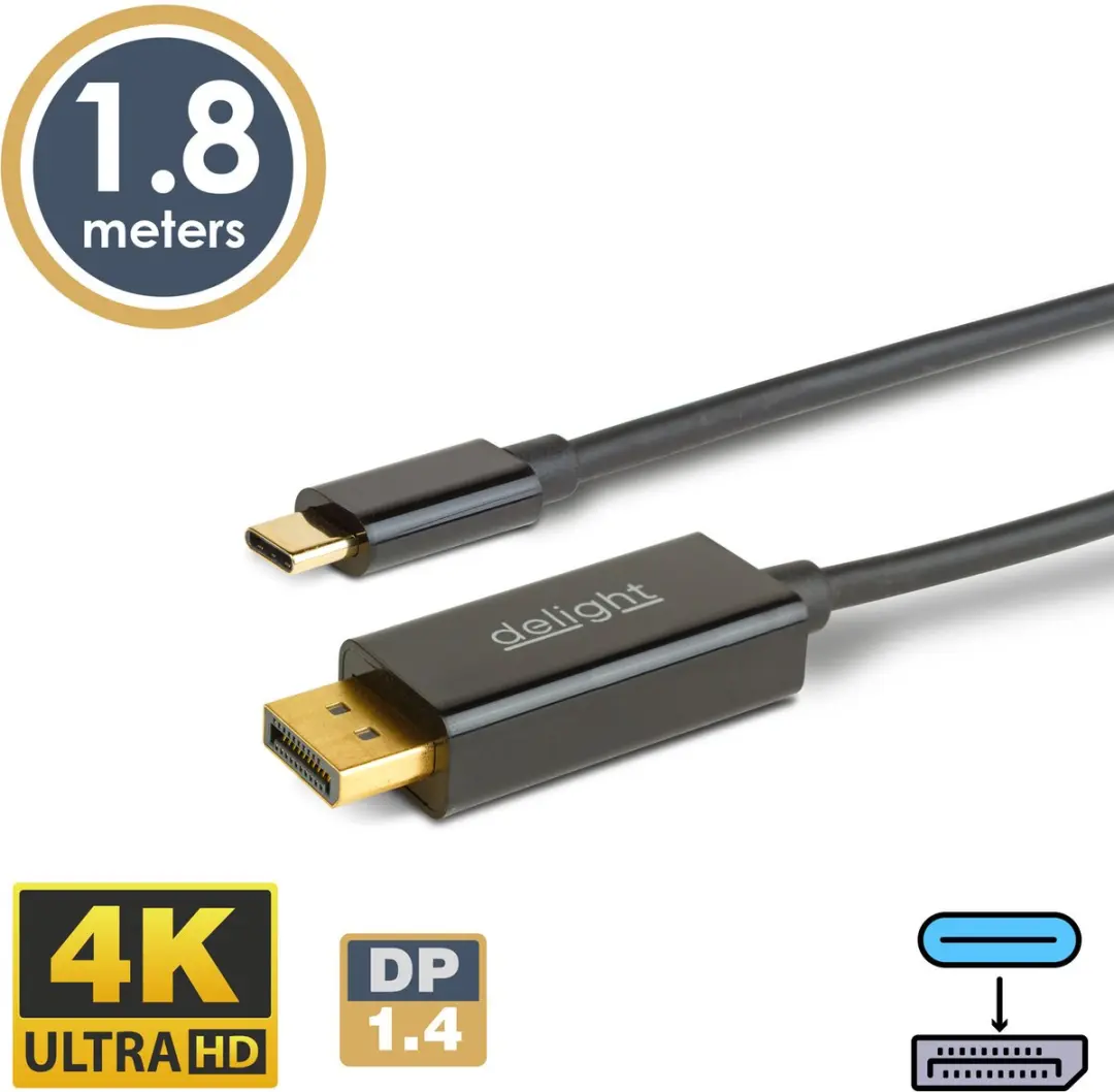 Delight USB-C naar DisplayPort Kabel 20335B
