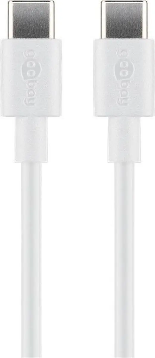 Goobay USB-C naar USB-C Kabel 66315 - 0,5m - 60W - Wit - 10 Stuks