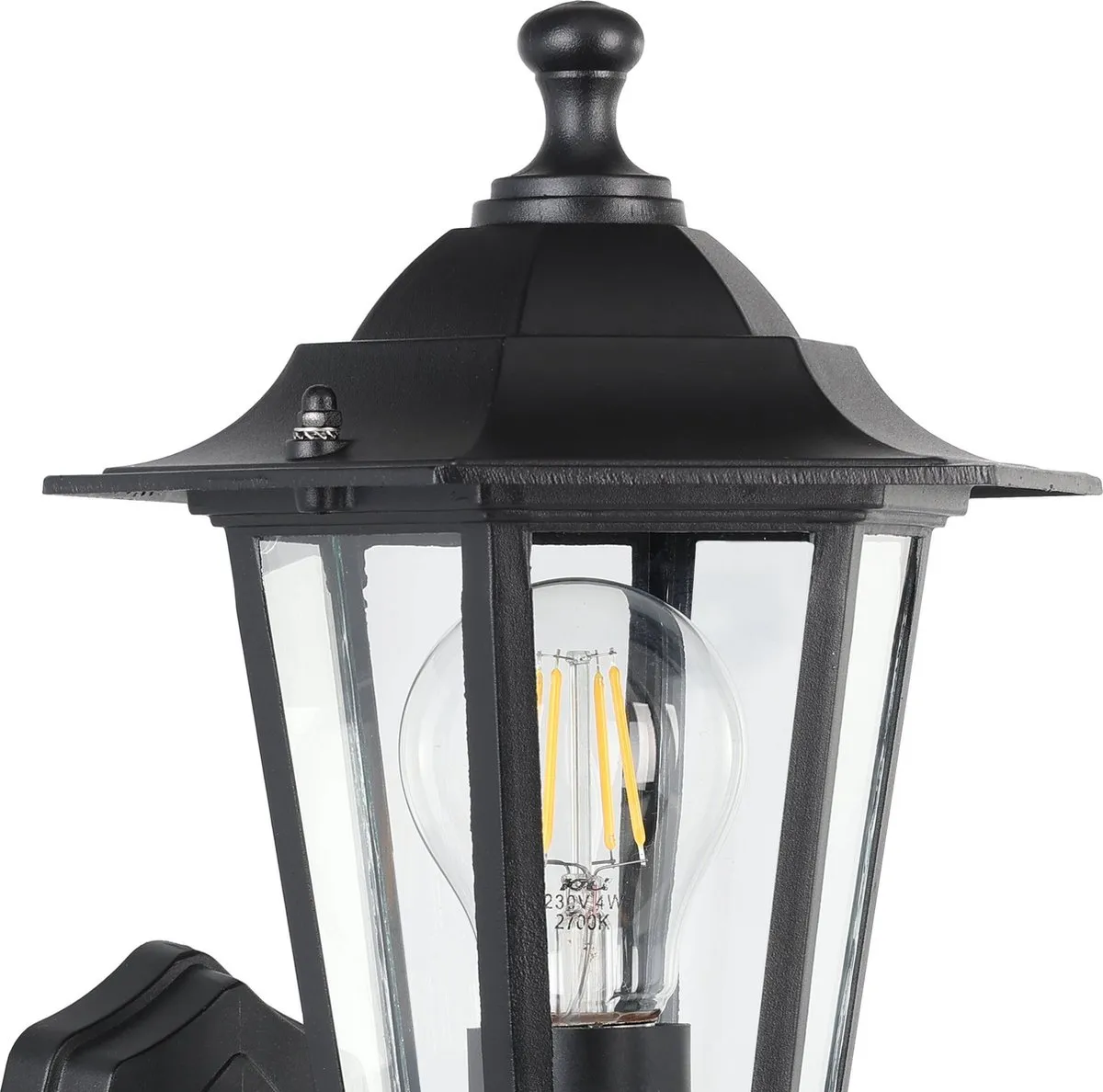 Eglo Laterna 4 Wandlamp Zwart - Bewegingssensor