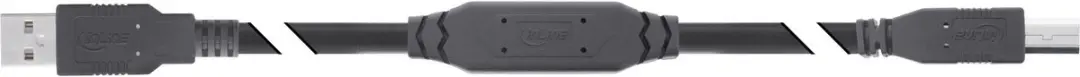 InLine USB-A naar USB-B Kabel 15m - USB 2.0 - Zwart