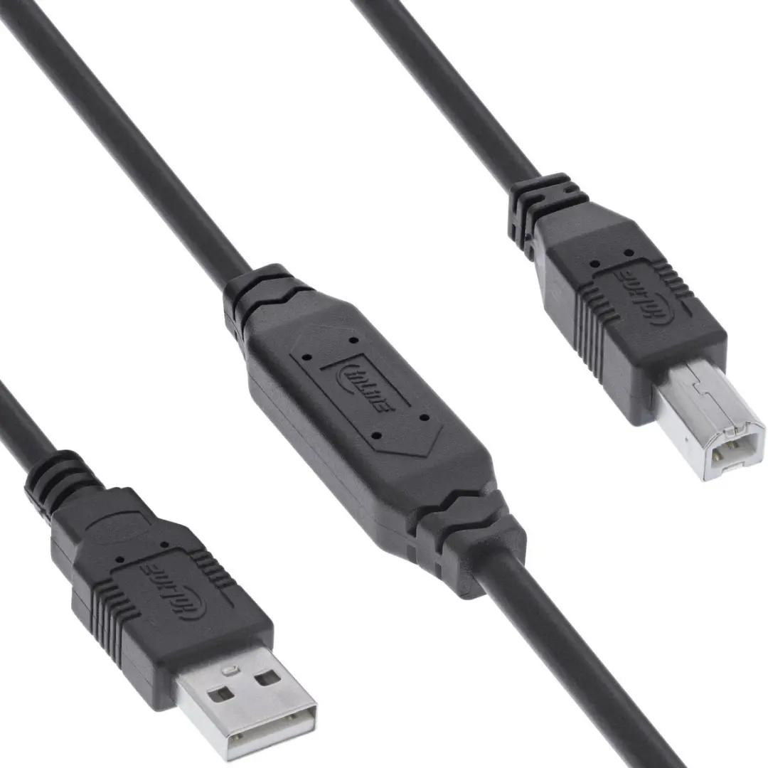 InLine USB-A naar USB-B Kabel 15m