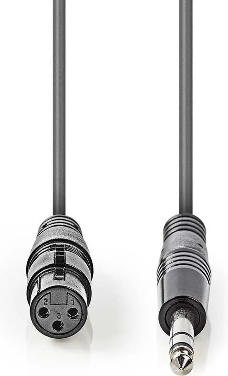 Nedis Gebalanceerde Audiokabel XLR 3-Pins Female - 1.50m - Donkergrijs