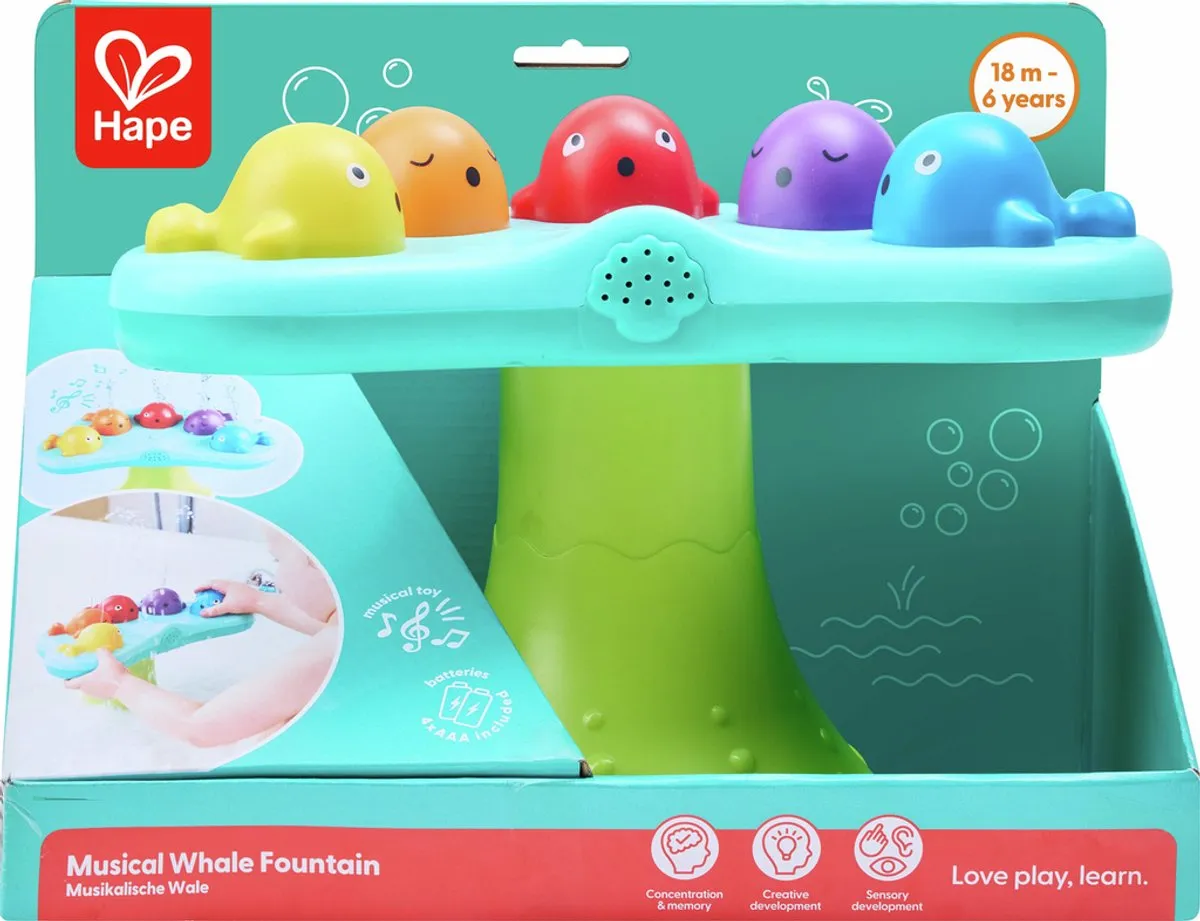 Hape Muzikale Walvis Fontein E0218 - 4x AAA