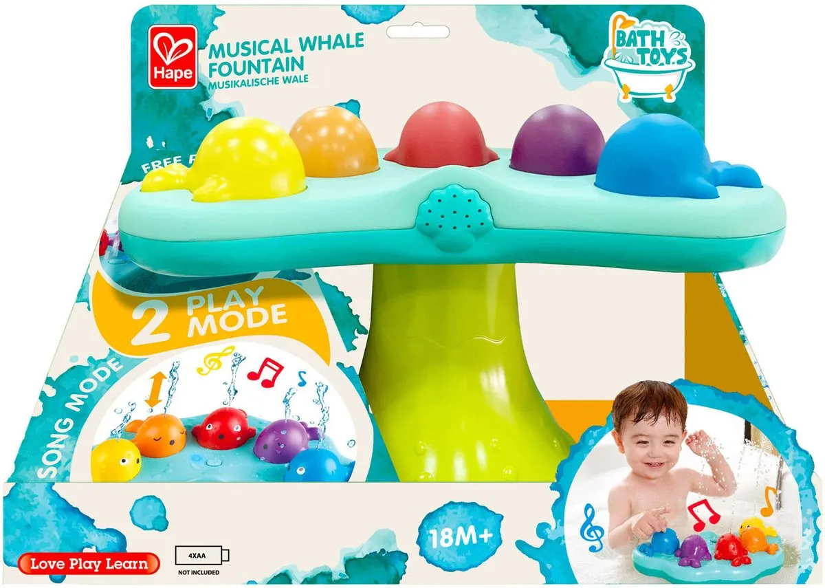 Hape Muzikale Walvis Fontein E0218 - 4x AAA