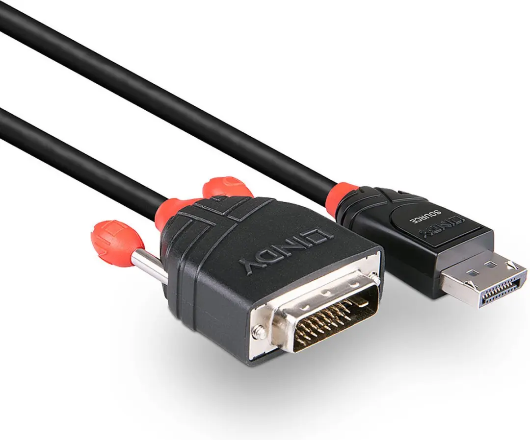 Lindy DisplayPort naar DVI-D Kabel 2m - Zwart
