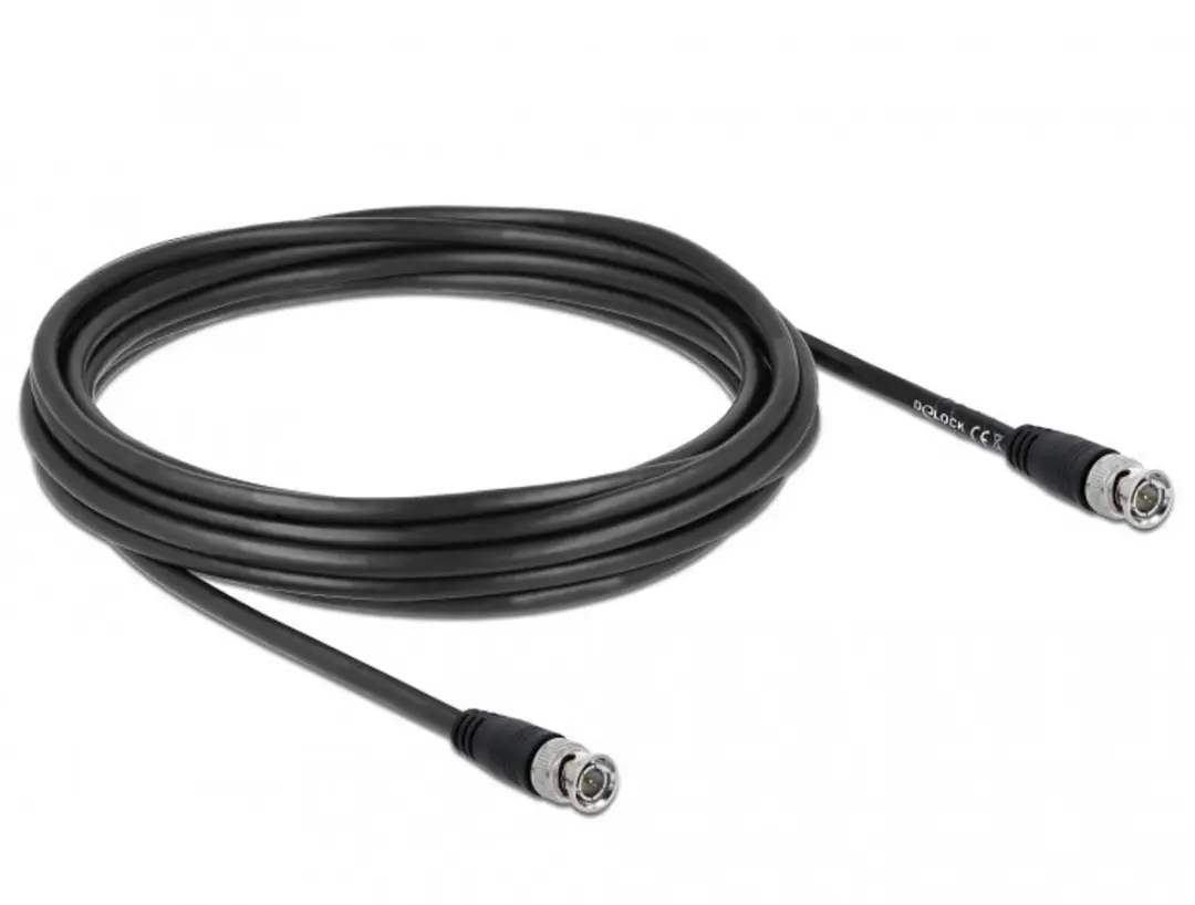Delock BNC Kabel RG59 75 Ohm - 5m - Zwart