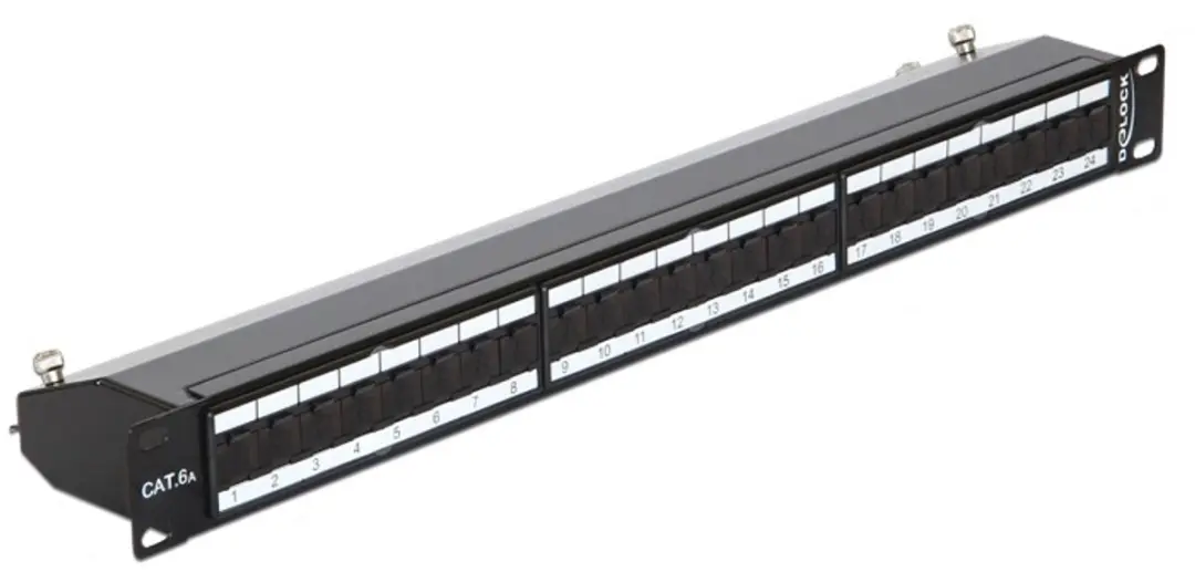 Delock CAT6a Patchpanel 24 Poorten