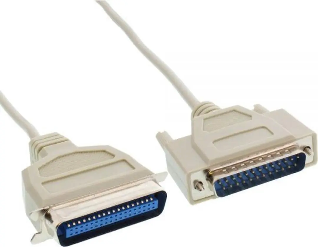 InLine Parallelle Printerkabel 25-pins SUB-D - 36-pins Centronics 1,8m - Beige
