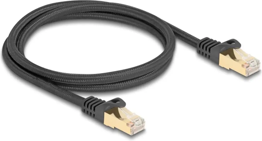 Delock Cat.6A S/FTP RJ45 Kabel 1m - Zwart
