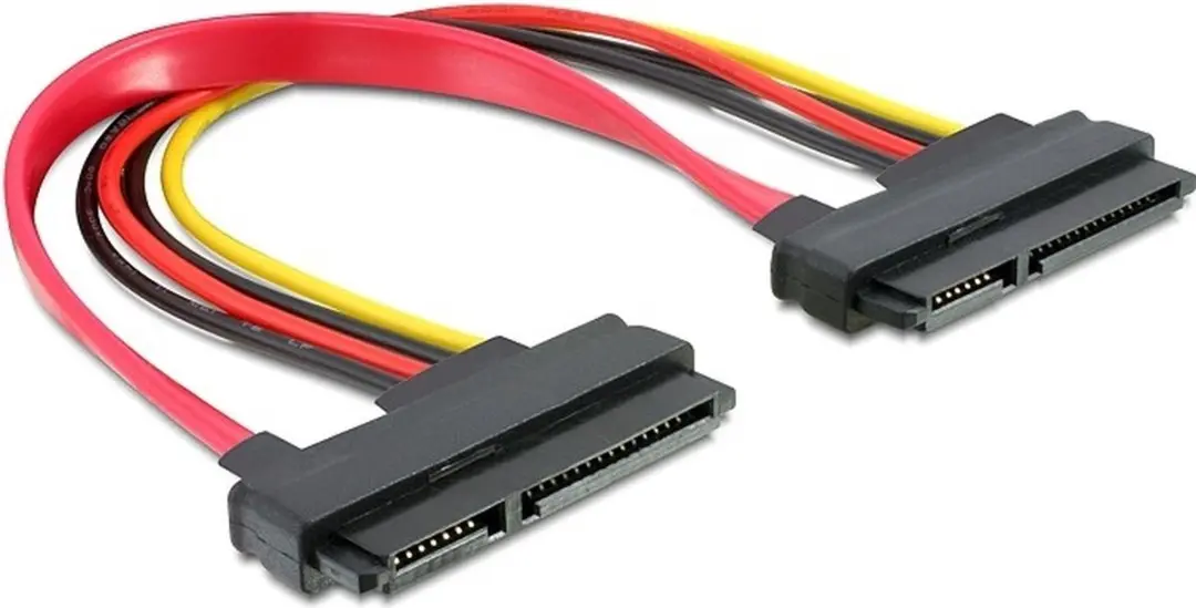 Delock SATA Data- en Voedingskabel 3Gbit/s 0,20m