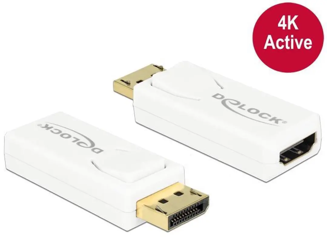 Delock DisplayPort naar HDMI Adapter 65580 - 4K 30Hz - Wit