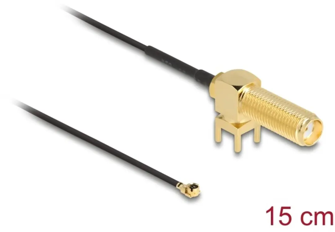 Delock Antennekabel SMA 90° PCB Jack naar I-PEX MHF I