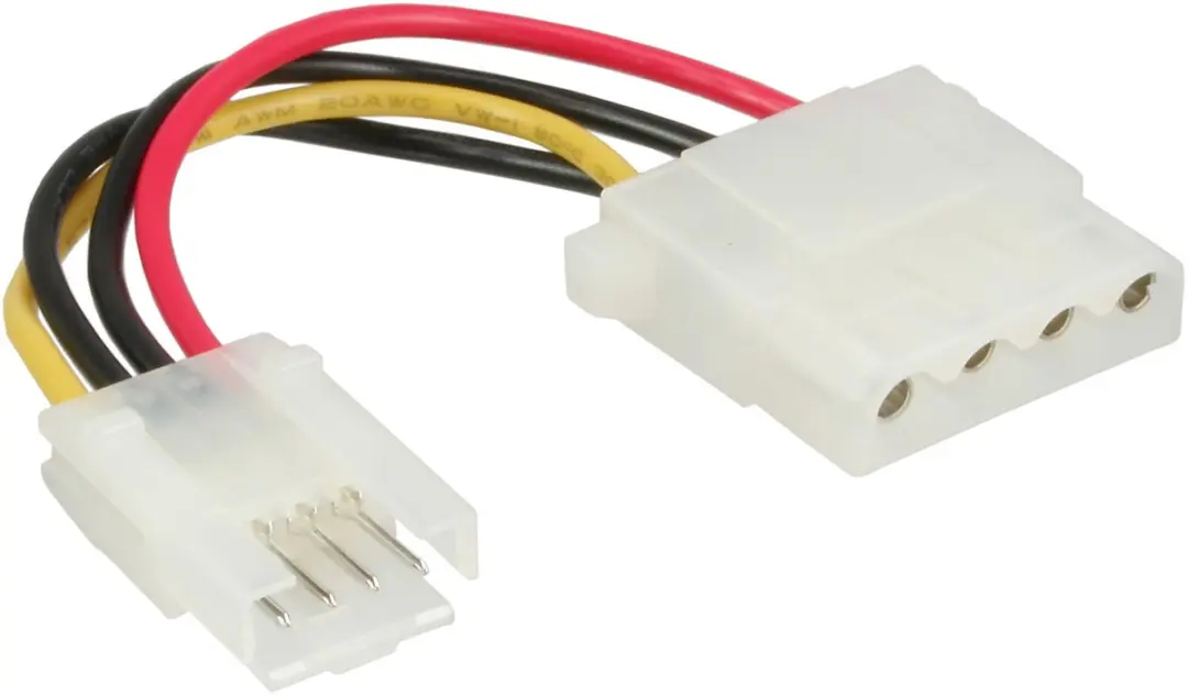 InLine Floppy Molex Voedingskabel 0,05m
