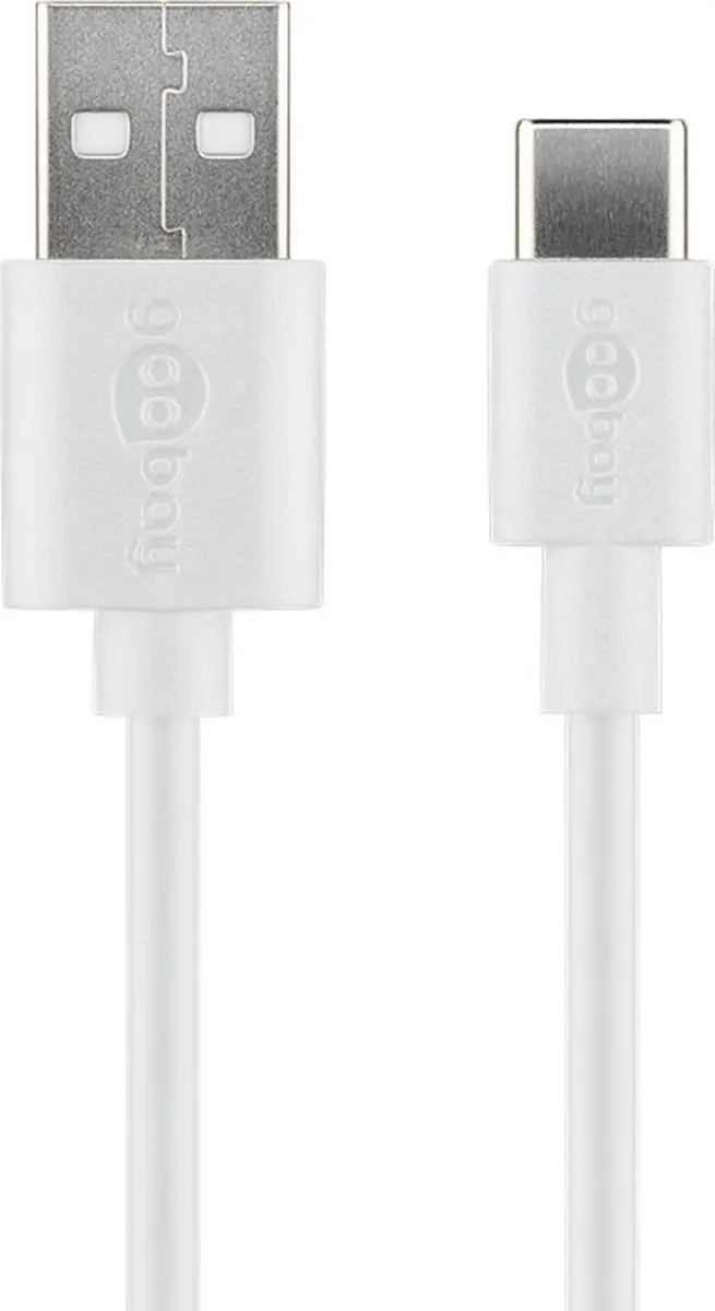 Goobay USB-C naar USB-A Kabel 2.0 - 0,5m - 2A - Wit - 10 Stuks
