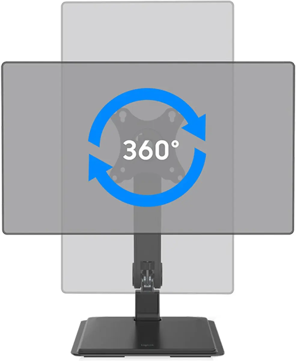 LogiLink touchscreen monitorarm met standvoet, zwart