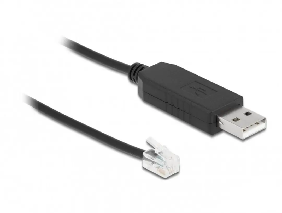 Delock USB naar RS-232 RJ10 Adapter - 2m - Zwart