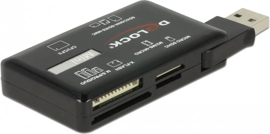 Delock 91758 USB 5Gbps Kaartlezer - Zwart