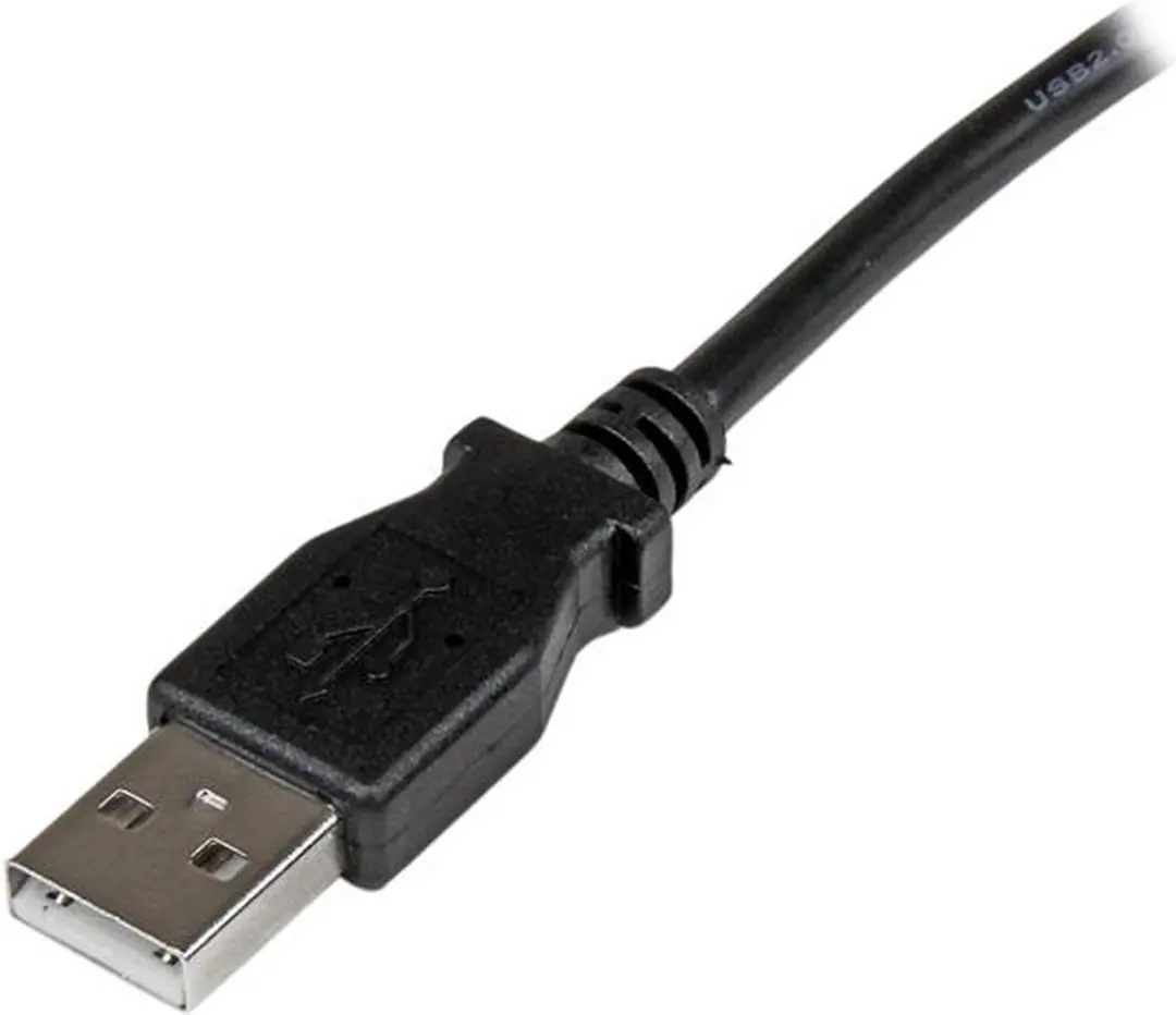 Startech USB 2.0 A naar Linkshoekige B-kabel 1m - Zwart