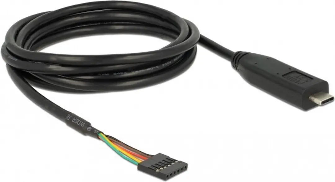Delock USB Type-C naar LVTTL 6-pin Header Converter - 2m - Zwart