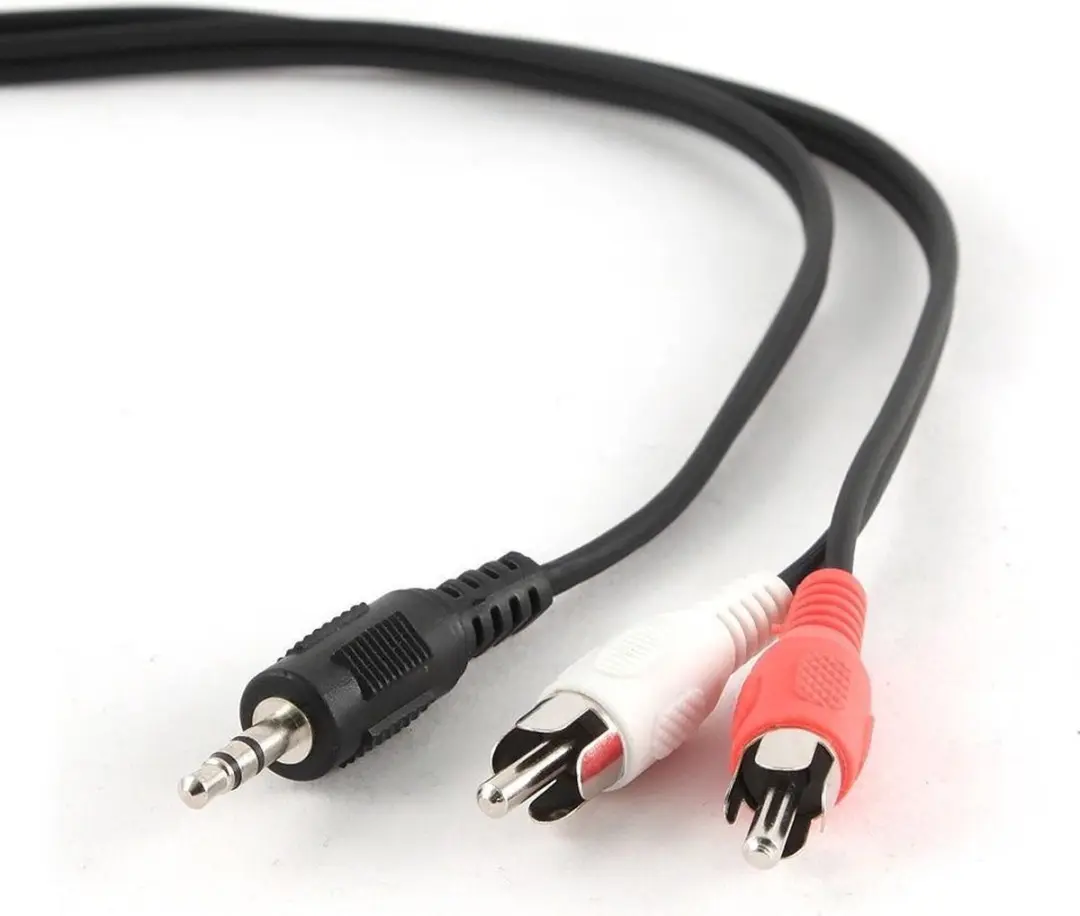 Gembird CablExpert CCA-458 Adapterkabel 3,5mm naar RCA - Zwart