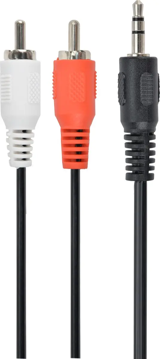 Gembird CablExpert CCA-458 Adapterkabel 3,5mm naar RCA - Zwart