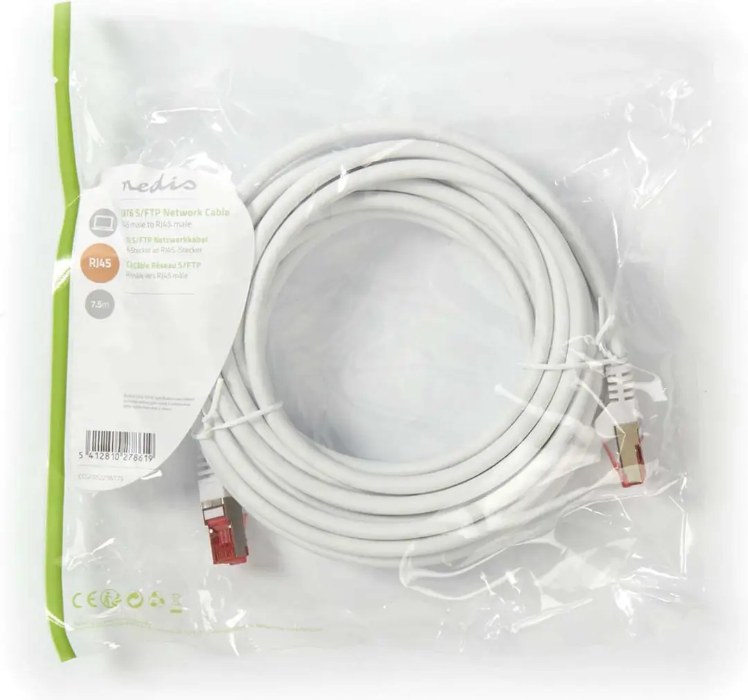 Nedis CAT6 Netwerkkabel CCGL85221WT75 - 7.5m - Wit
