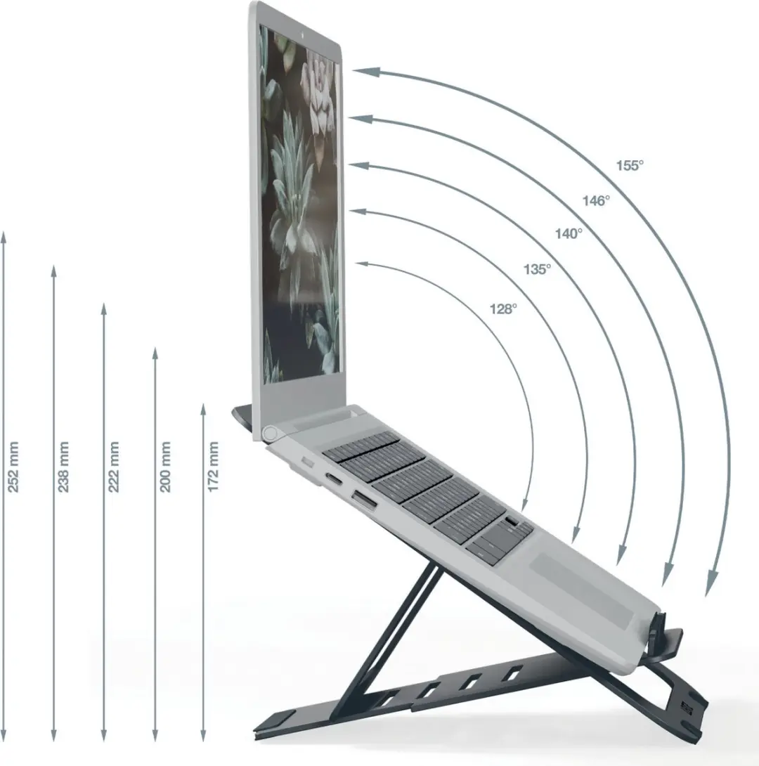 Leitz Ergo Aluminium Ultra Laptopstandaard 63460089 - 10-17" - Donkergrijs