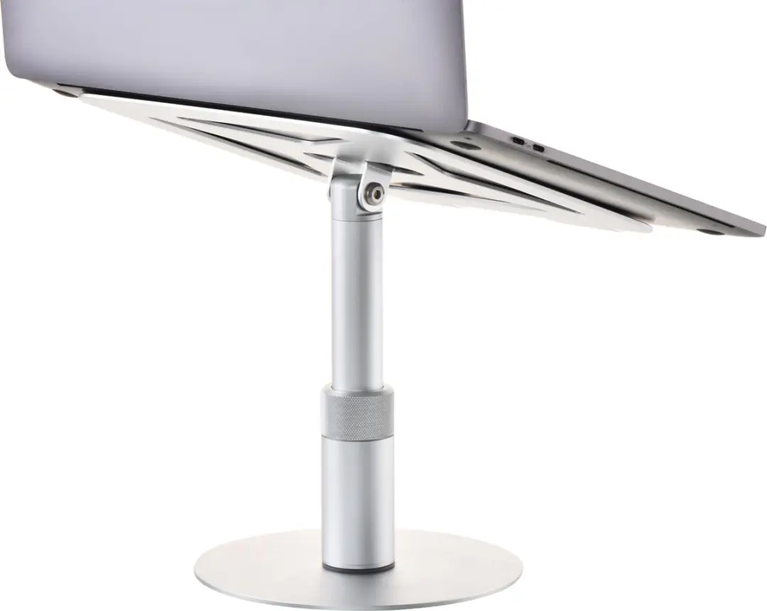 NÖRDIC LH Draaibare Laptopstandaard 17.3" - Aluminium - Zilver