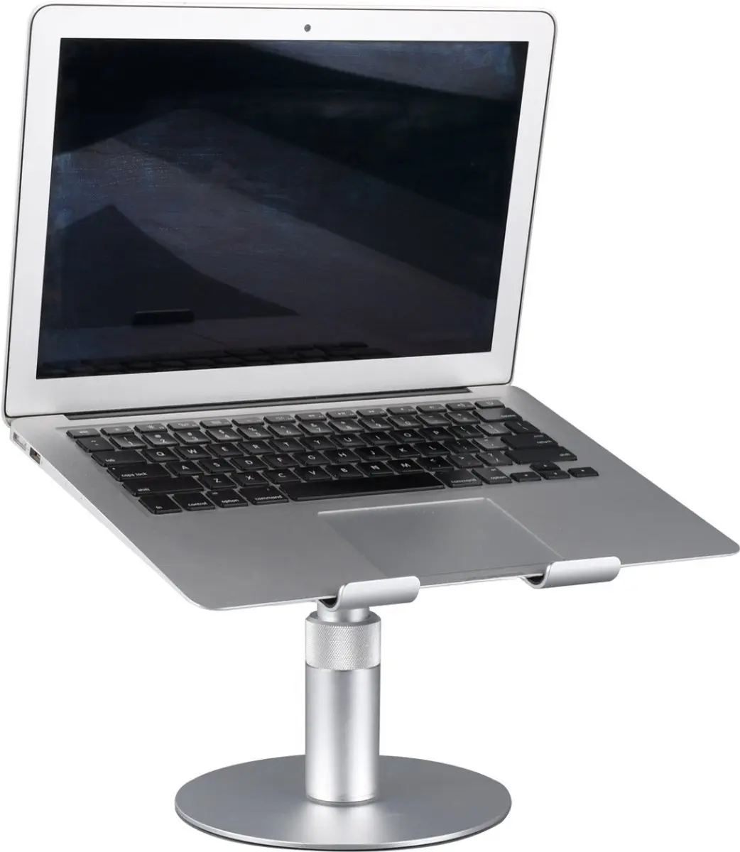 NÖRDIC LH Draaibare Laptopstandaard 17.3" - Aluminium - Zilver - afbeelding 6 van 6