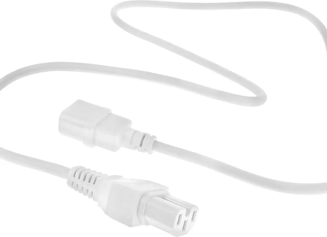 ACT AK5436 Netsnoer C14-C15 Wit 1,2m