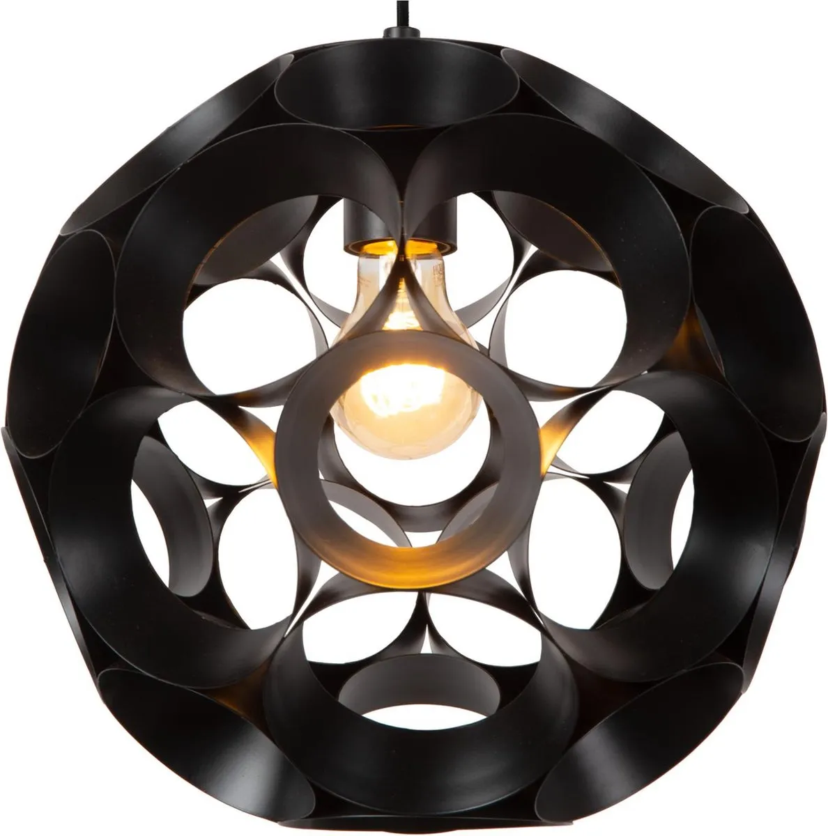 Lucide HANNELORE Hanglamp Ø30cm - 1xE27 - Zwart