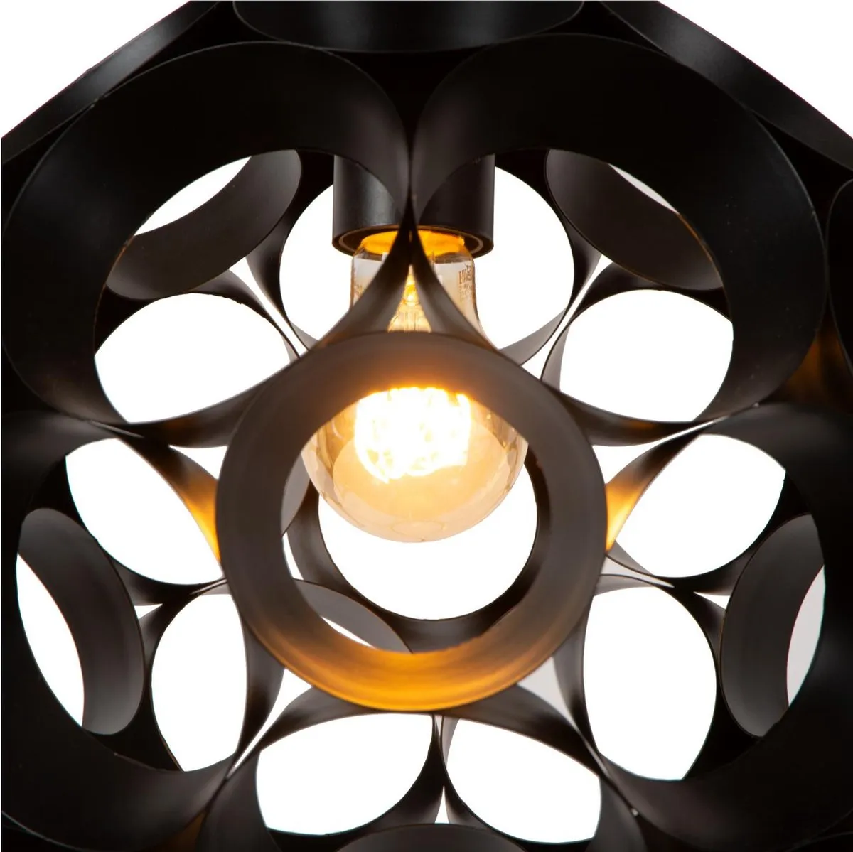 Lucide HANNELORE Hanglamp Ø30cm - 1xE27 - Zwart