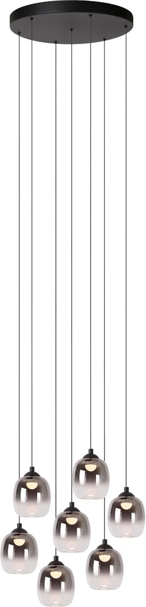 Lucide TAMINO Hanglamp Ø52cm - 5x7W LED 3000K - Zwart