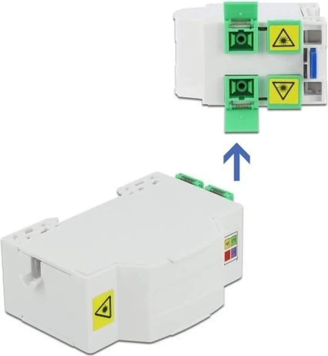 Delock Optical Fiber Connection Box 4x SC Simplex/LC Duplex - Wit