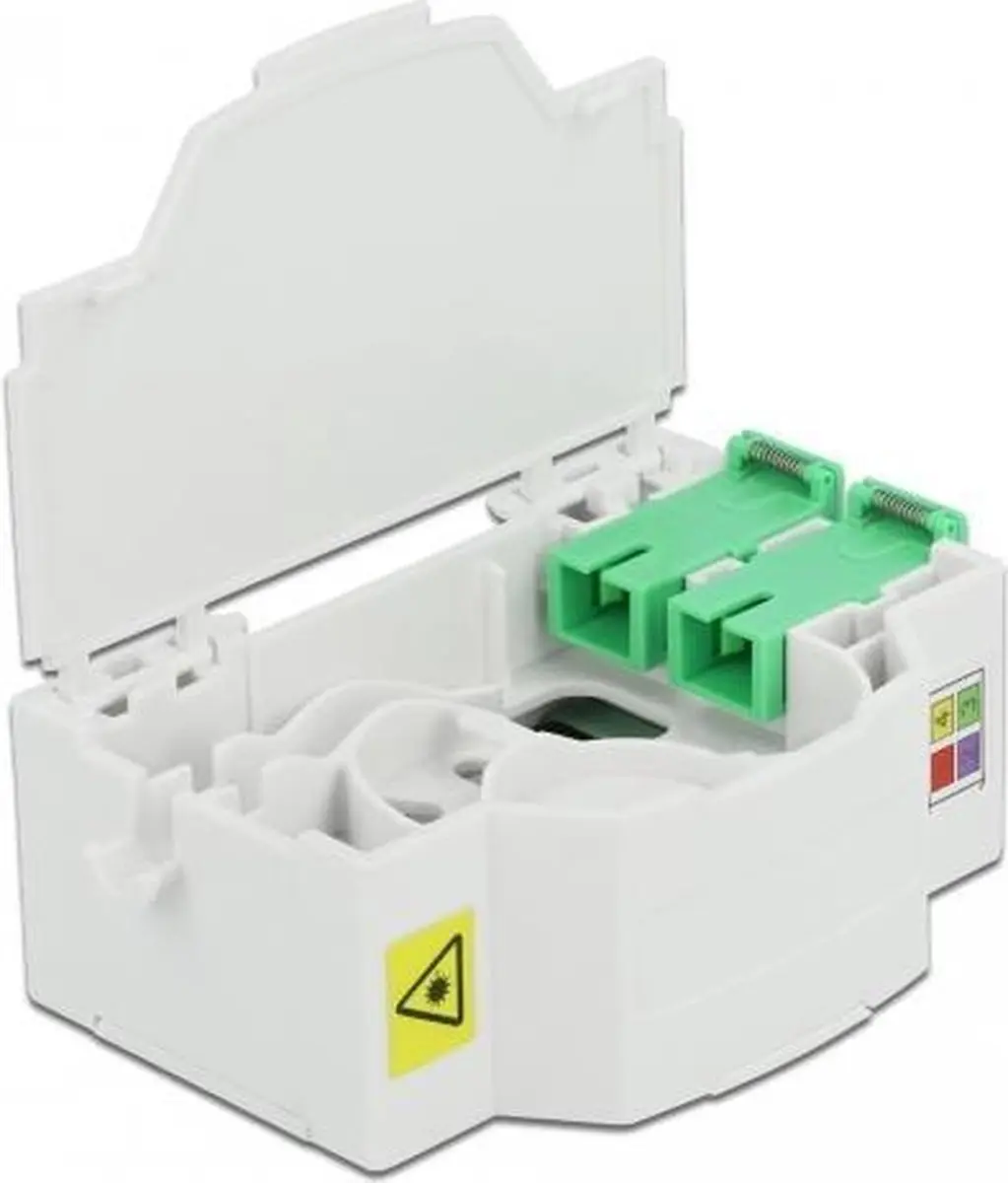Delock Optical Fiber Connection Box 4x SC Simplex/LC Duplex - Wit