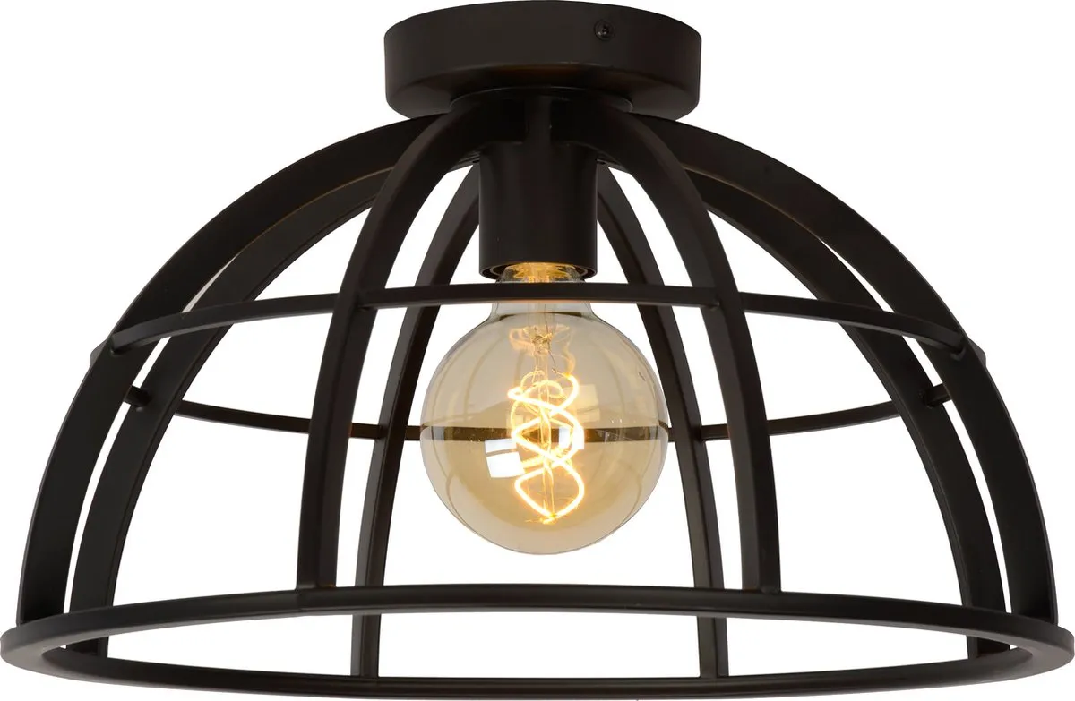 Lucide DIKRA Plafondlamp E27 - Zwart