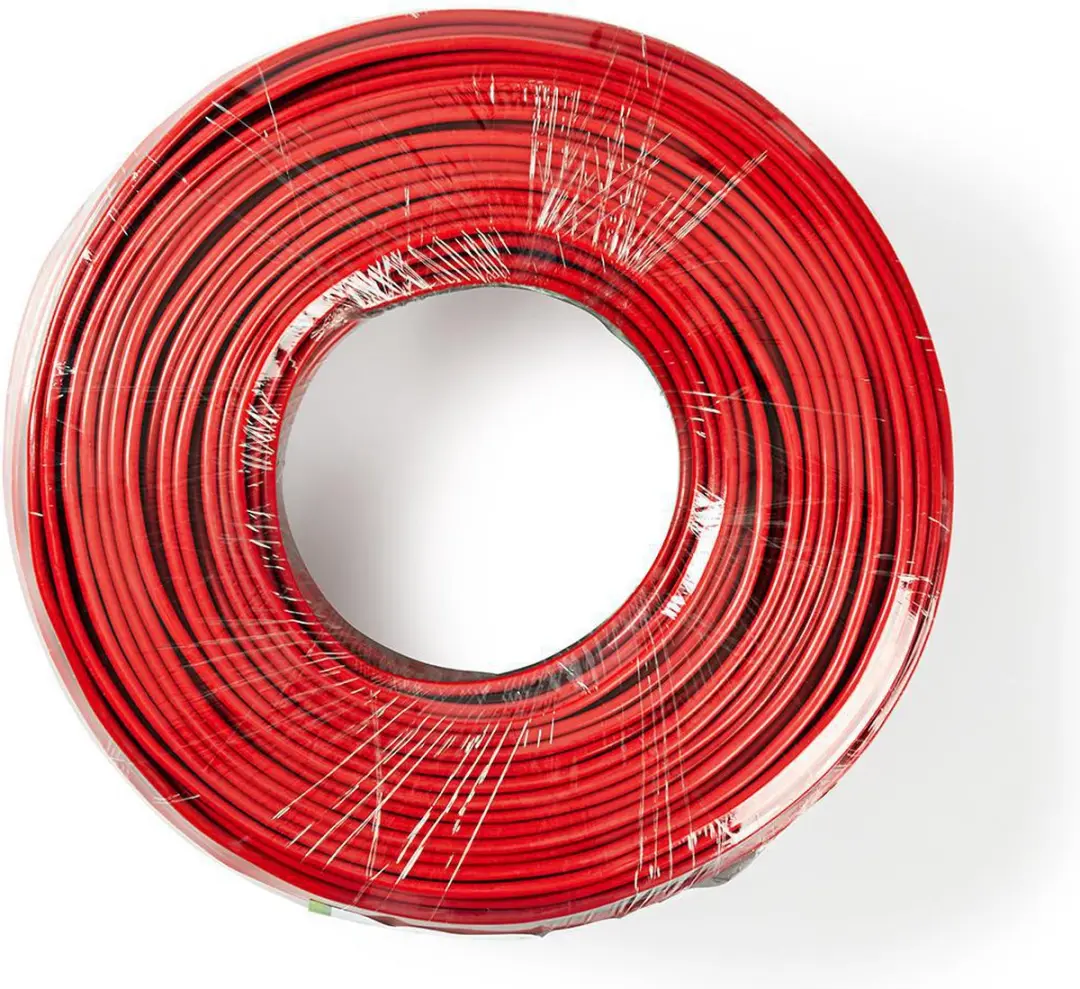Nedis Speaker-Kabel CAGW2500BK1000 - 2x2.50mm² - 100m - Rood/Zwart