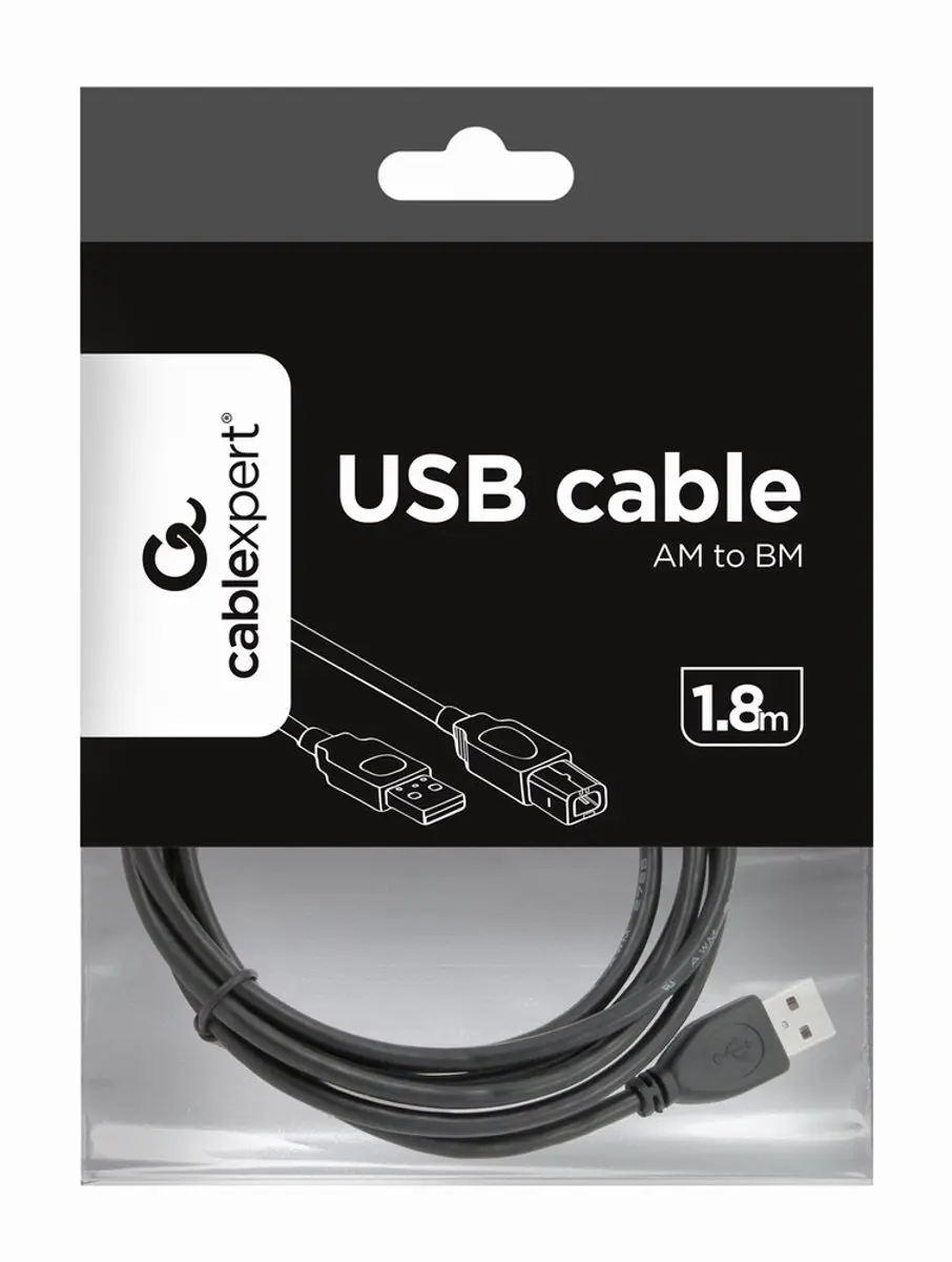 Gembird CCP-USB2-AMBM-6 Printerkabel - 1.8m - Zwart