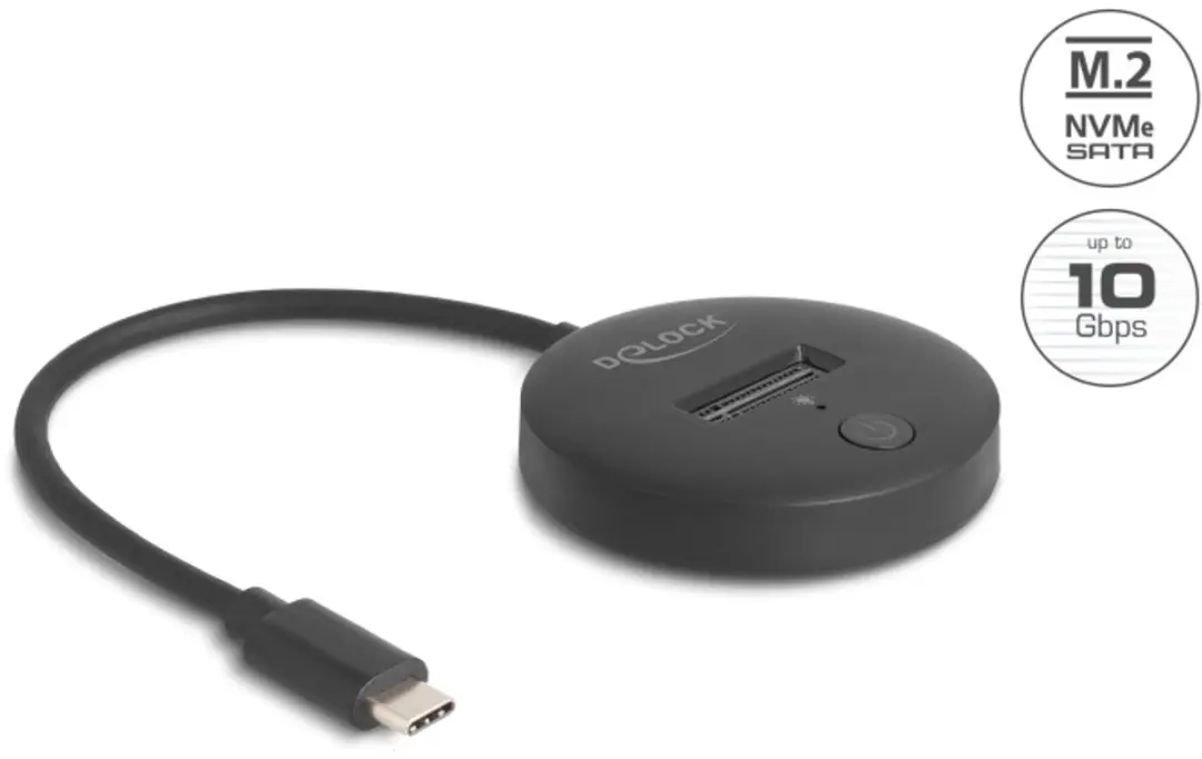 Delock M.2 Docking Station 64254 - USB 10Gbps Type-C - Zwart