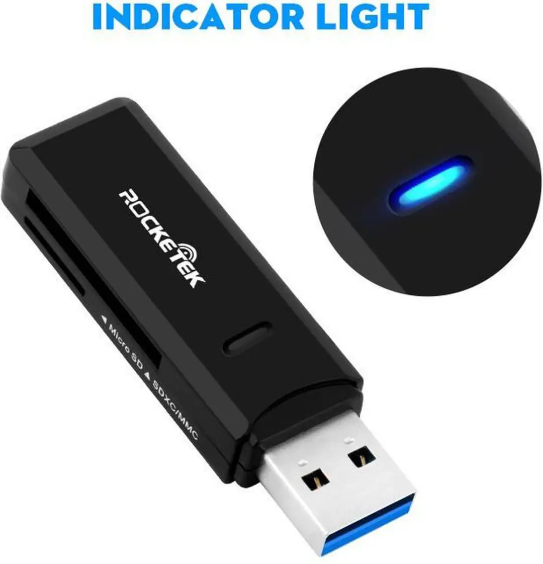 NÖRDIC CRD-011 Kaartlezer 2in1 USB 3.0 - SD/MMC/MicroSD - 5Gbps - Zwart