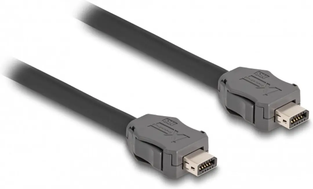 Delock Cable ix Industrial A-coded Cat.7 30m - Zwart