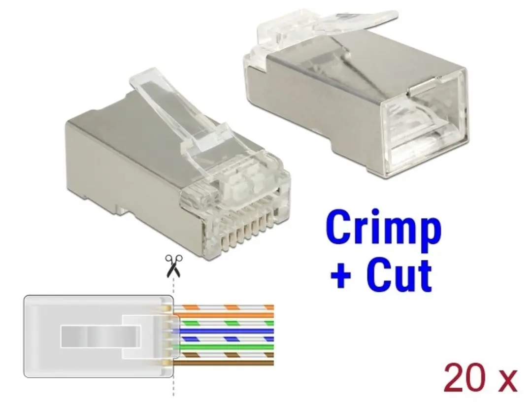 Delock RJ45 Cat.6 STP Crimppluggen