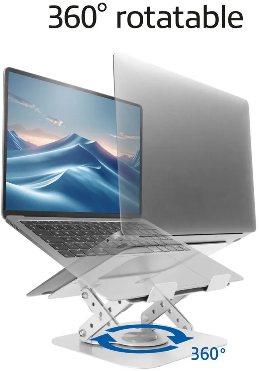 ACT Essentials AC8136 Laptopstandaard 360° - 13.3-15.6" - Grijs
