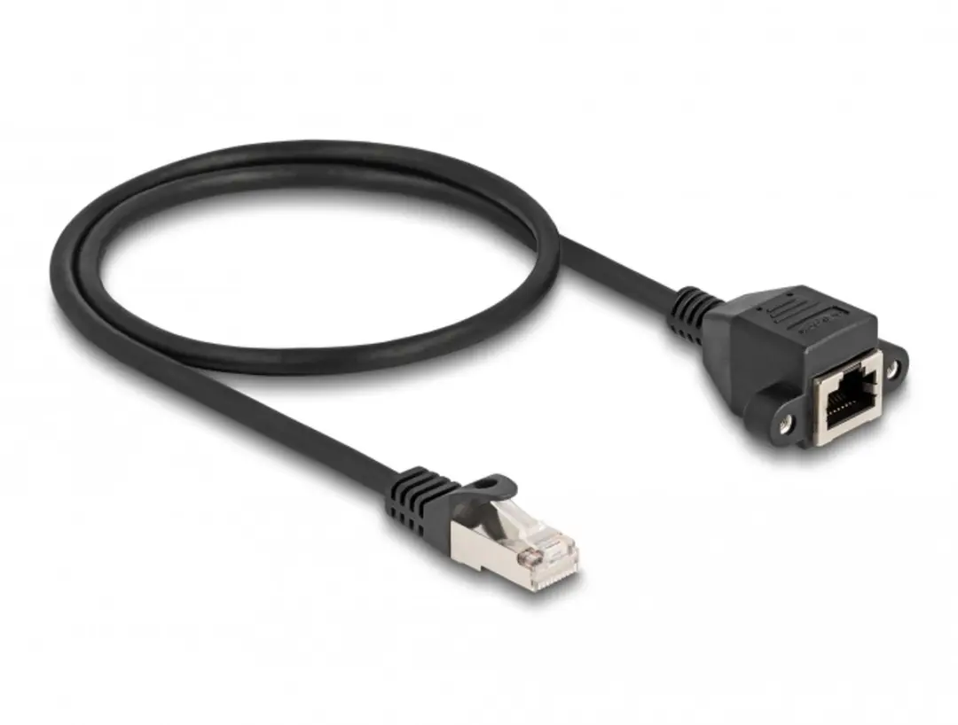 Delock RJ50 Kabel male-female S/FTP 0.5m - Zwart