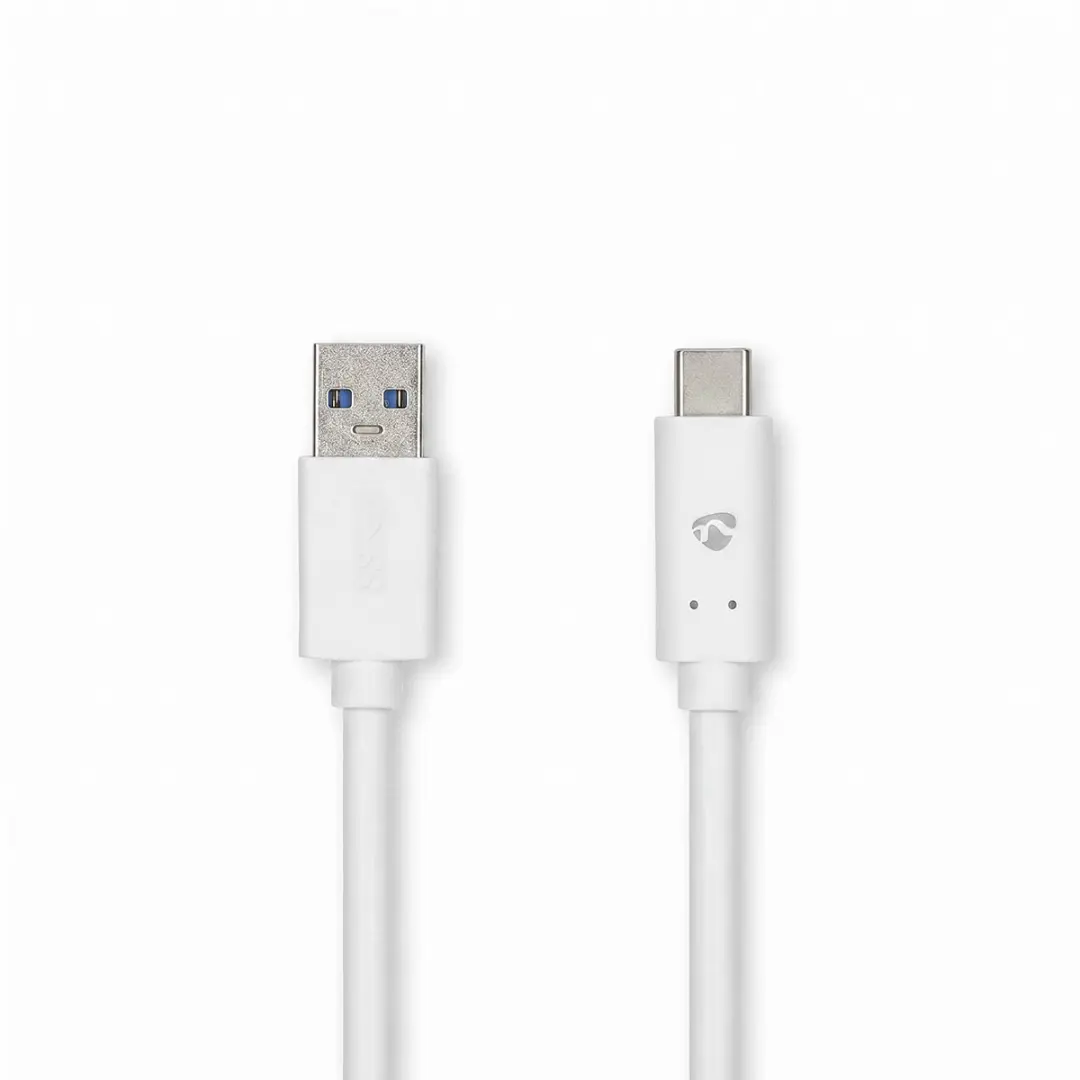 Nedis USB 3.2 Gen 1 A-C Kabel 60W 2m - Wit