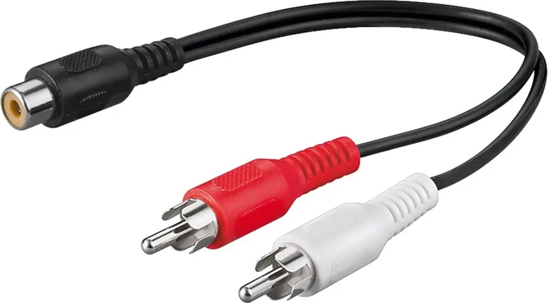 Goobay Tulp Audio Adapter - 0,20m - Zwart