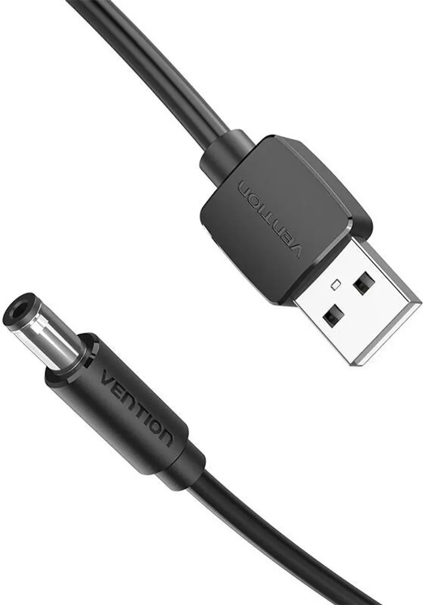 Vention USB 2.0 Kabel 5V DC 5,5mm - 1m Transparant