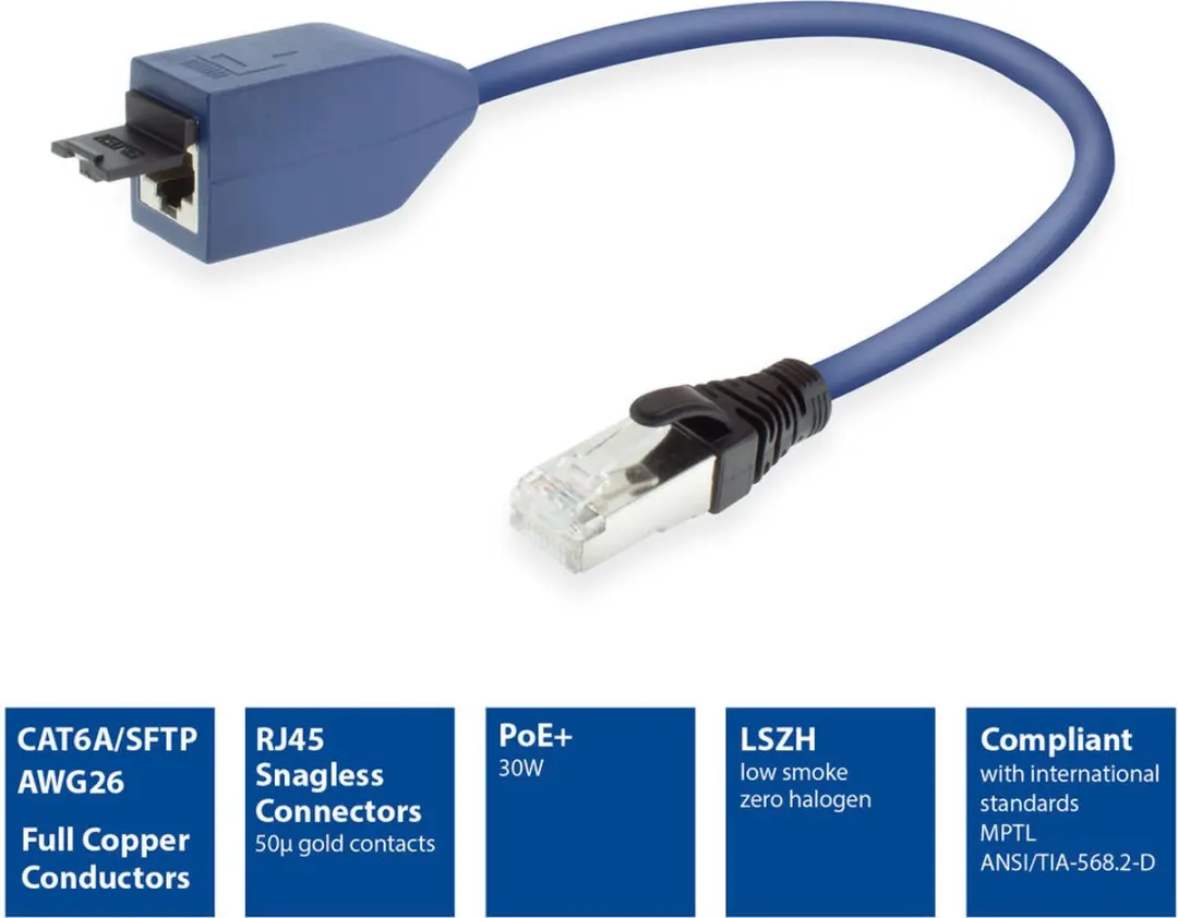 ACT Blauw CAT6A MPTL Verlengkabel 2m - SFTP LSZH